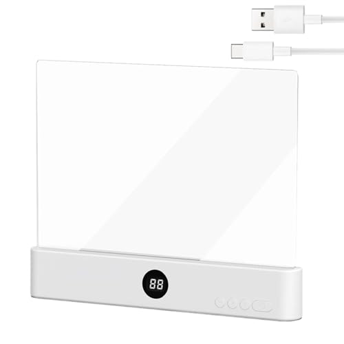 Yiohejy Luz de lectura, regulable con temporizador, panel transparente de 3 colores, panel de luz LED para libros, lámpara de mesita de noche, para mujeres, niños, lectores, hogar, viajes, oficina