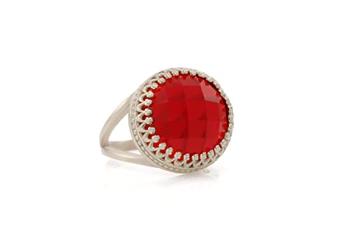 Bague rubis argent sterling personnalisable le cadeau de naissance idéal - 3