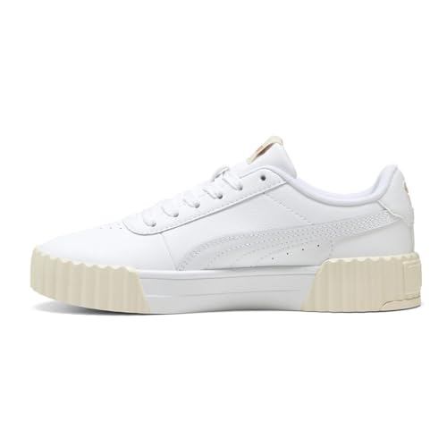 PUMA Womens Carina 3.0 Lace Up Sneakers Shoes Casual - White - Size 8.5 M3