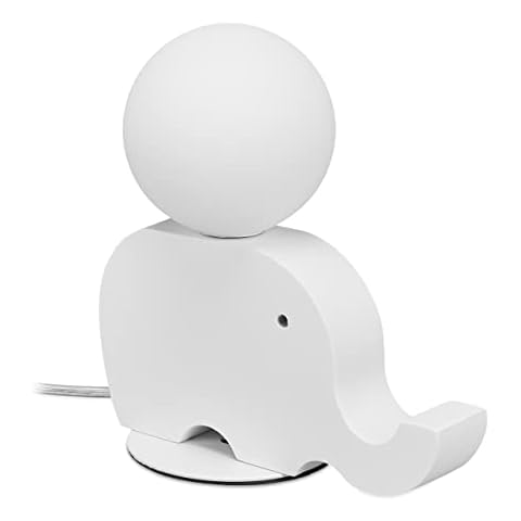 Relaxdays Lámpara Infantil Elefante Madera Bola Cristal Cover