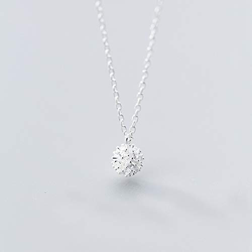 Autentyczne 100% 925 Sterling Silver Ball Wisiorek Naszyjnik Słodkie Ball Neckalces Dla Kobiet