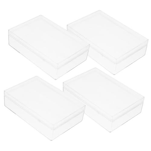 COLLBATH Jewelry Presentation Box Set of 4 Plastic Organizer Box Bead Case Storage Boxes for Jewelry Display and Packaging