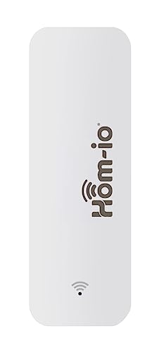 Hom-Io | WLAN-Temperatur- und Luftfeuchtigkeitssensor, Thermometer und Hygrometer, intelligente Umgebungssteuerung, kompatibel mit Google und Alexa,...