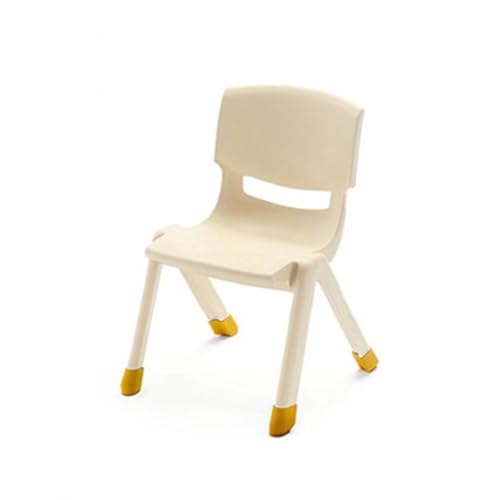 幼稚園椅子 子供用椅子 キッズチェア プラスチック 背もたれ 厚め 滑り止め 軽量 積み重ね可能 耐荷重 携帯便利 幼稚園 保育園 家庭用(ライトイエロ、座高28cm)