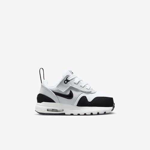 Nike Air Max 1 EasyOn Baby/Toddler Shoes (DZ3309-106, White/Black-Pure Platinum) Size 23