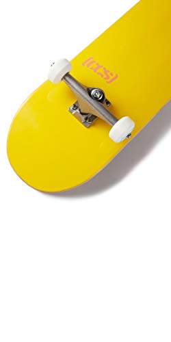 [Ccs] Logo Skateboard Complete Yellow 7.75" - Maple Wood - Professional Grade - Fully Assembled With Skate Tool And Stickers - Adults, Kids, Teens, Youth - Boys And Girls #TOP2