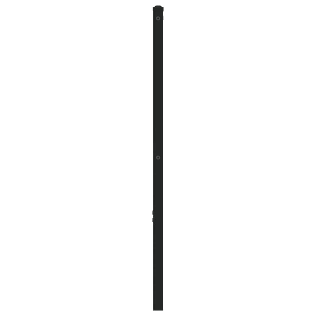 Cabecero marrón efecto roble 120 cm, acero y madera, robusto headboard para dormitorio, fácil montaje, construcción de metal estable