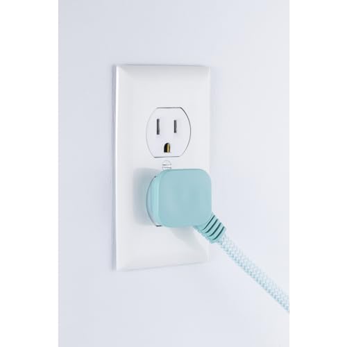 image for Cordinate Designer 3-Outlet Extension Cord, 8 Ft Braided Cable, 2-Pron