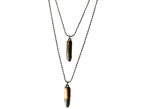 AyA Fashion Bullet Combo Set of Miltary Dog Tag Necklace for Men and Boys