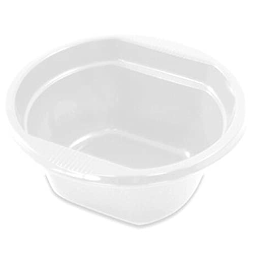 Tradineur - Pack de 12 Boles Redondos Reutilizables de plástico, Cuencos 100% reciclables, Extra Resistentes, higiénicos, apilables, Aptos para lavavajillas (Blanco, 250 ml)