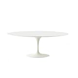 saarinen tisch oval masse  Ovaler Tulpentisch cm 169x111 aus Flüssiglaminat, weißes basis