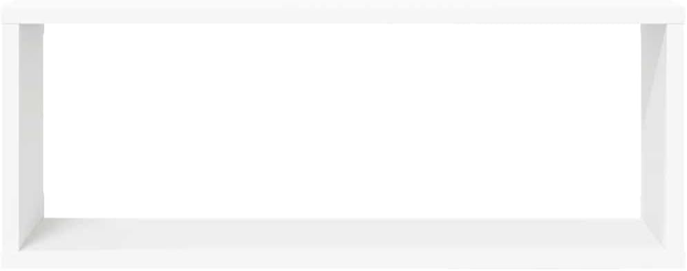 White Wall Shelf Set of 6, Engineered Wood Floating Ledge Shelves for Living Room Decor, Modern Wall Mounting for Bedroom, Kitchen, and Bathroom