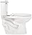 Signature Hardware 462381 Bradenton 1.28 GPF Two Piece Elongated Toilet with 14" Rough-In - White