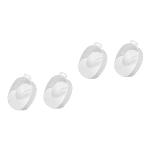 MUSISALY 2 Pcs White Manicure Soak Bowl Set for Hand Nail Care Nail Art Removal Cuticle Soak Perfect for Salon or Home Use