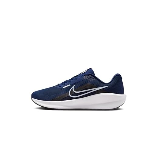 NIKE Downshifter 13, Sneaker Hombre, Midnight Navy Pure Platinum Black White, 44 EU