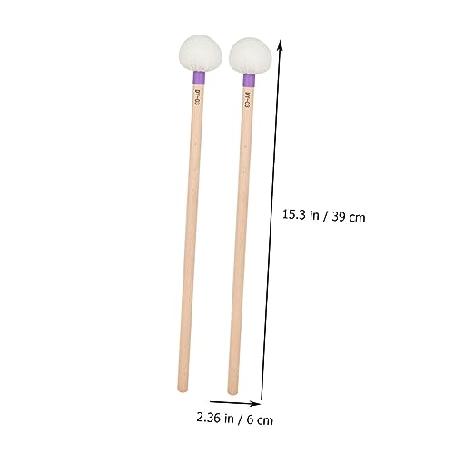 YARNOW 2 piezas baquetas para timbal con cabeza de fieltro miniatura 6