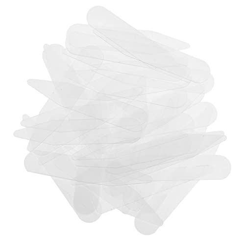 FITYLE 200er Set Kragenstäbchen Kragenstege Kragen Stäbchen für Hemdkragen Herren Hemd, Klar, 5x1cm