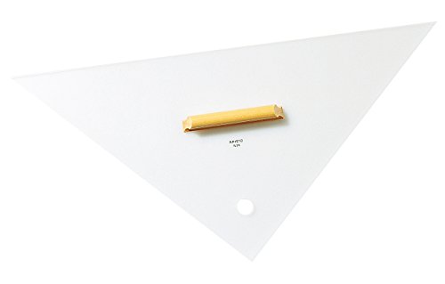 Aristo AR1533 Kurs Anlegedreieck Sea (Hypothenuse 32,5 cm, Holzgriff, glasklares Plexiglas, für Navigation in der Luft und Seefahrt) 1 Stück, transparent