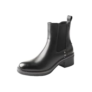 TMA EYES Stylische Damen Stiefeletten mit elastischem Seiteneinsatz und stabilen Absätzen