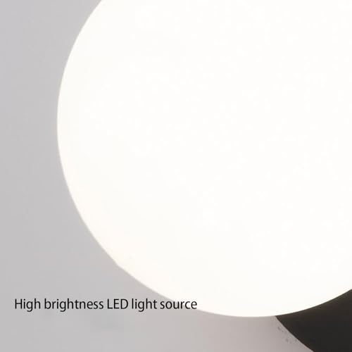 Lámpara de pared moderna E27 interior con cristal de globo para decoración 5