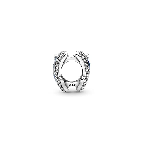 Pendientes de aro Pandora de plata de ley con mariposa de mujer 4
