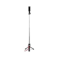 Hama Selfie-Stick 23–70cm mit Auslöser Foto/Video (Reise-Stativ leicht 136g, Packmaß 17,5cm, Selfiestick mit Tripod und Fernbedienung Bluetooth, 2in1 Handyhalter für iPhone,Samsung etc.)