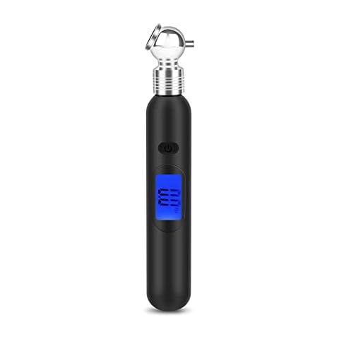 RVZONE Mini Digital Tire Pressure Gauge 3-99PSI 4 Settings Tire Gauge for Tire Pressure with Backlit LCD for for RV Car Truck Bicycle, Easy and Accurate Reading(Black) Cover