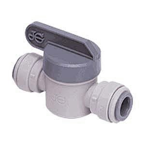 John Guest PISV0416S 1/2" x 1/2" Straight Ball Valve Speedfit to Speedfit Connector Grey Acetal Quick Connect RO DI Fitting Reverse Osmosis