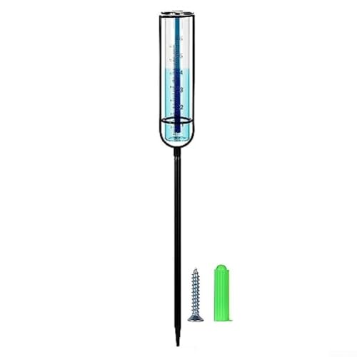Medidor de lluvia en espiral para césped, medidor de vidrio flotante de alto rendimiento para información precisa de riego