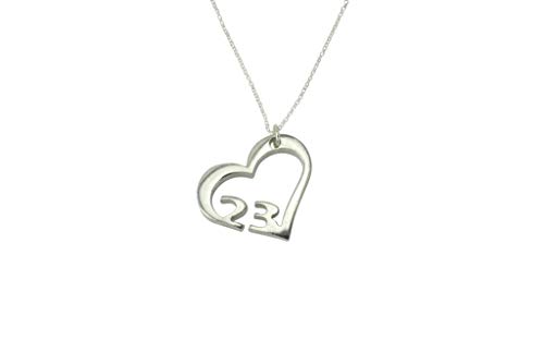 Collier Pendentif 23 Ans de Mariage Idée Cadeau Femme Cœur