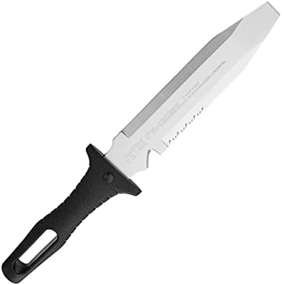 Nisaku NJP821 Mizukatana Field and Hunting Knife w/Specialty Pry Tip-Hardened HRC58 Japanese Stainless Steel, 7.25-Inch Blade, 5.5-Inch Black Ergonomic Plastic Handle