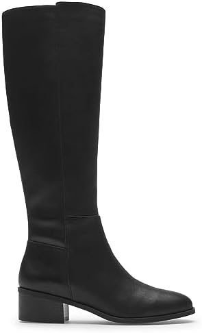 Rockport Women's Evalyn Tall Boot Fashion, Black Leather, 5.5 | Image 4
