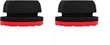 NIGRIN Hand-Polierschwamm, Hexagonform für sicheren Halt, Wabenstruktur für optimale Politurverteilung, Polierschwamm für präzises und effektives Polieren von Hand, rot/schwarz, 1 Stück
