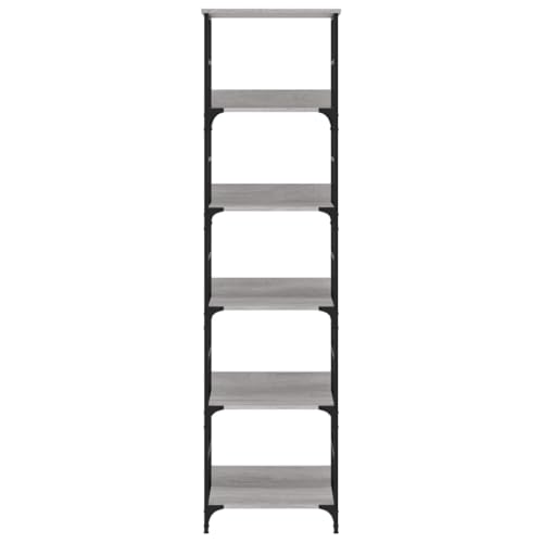 Librería industrial de madera gris para solucionar el desorden 6