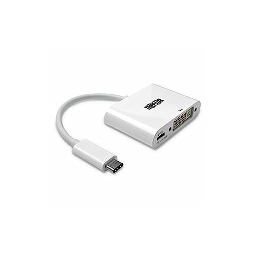 TRIPP LITE USB C to DVI Video Adapter Converter 1080p w/USB-C PD Charging, Thunderbolt 3 Compatible, USB Type C, USB Type-C (U444-06N-D-C)