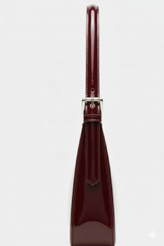 Image of Women Stylish Patent Leather Shoulder Bag | Glossy Handbag for Girls & Ladies | Trendy Mini Purse for Party, Casual & Daily Use