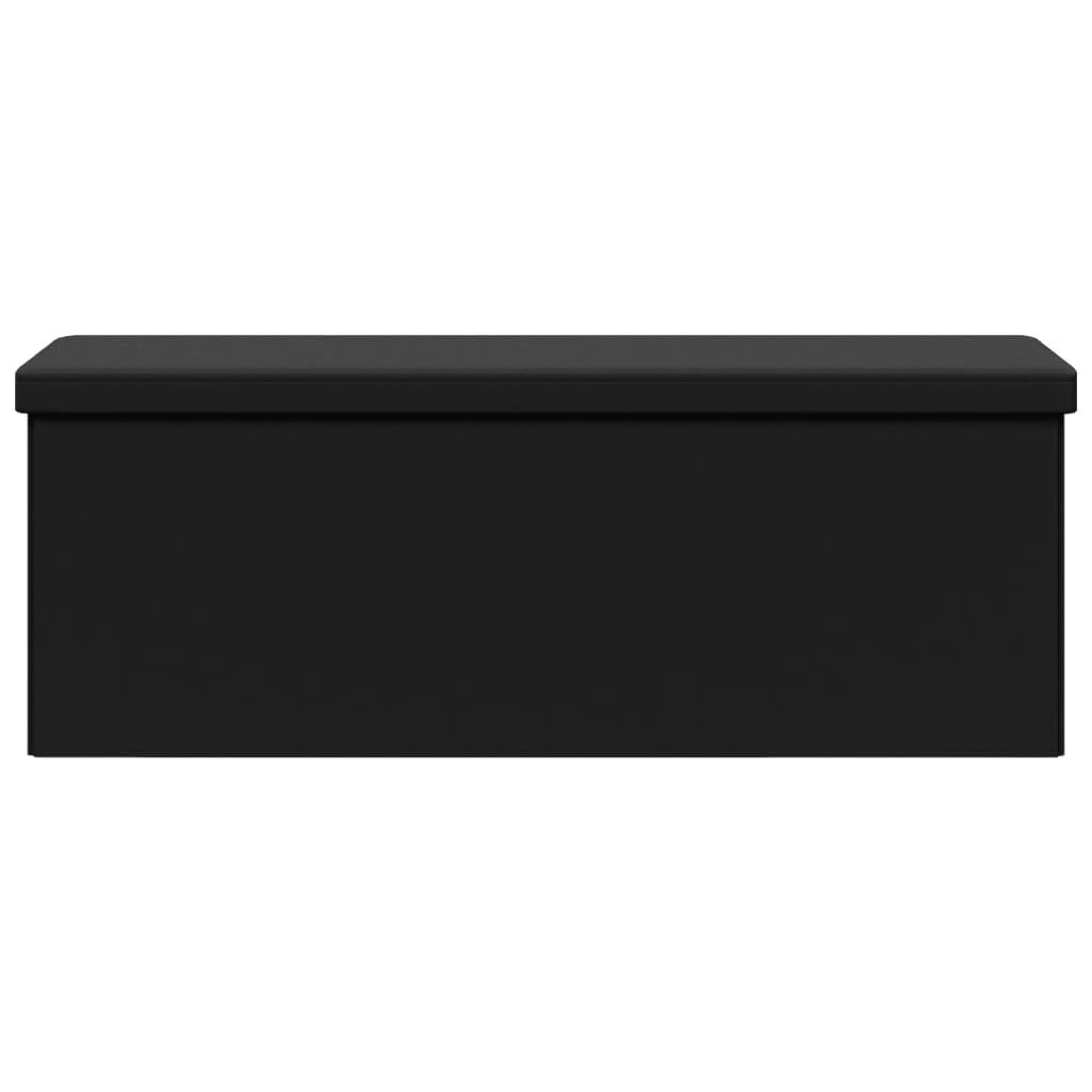 Genérico Banco de almacenaje Plegable de PVC Negro,Mobiliario,Bancos,Bancos para recibidores y almacenamiento-374906