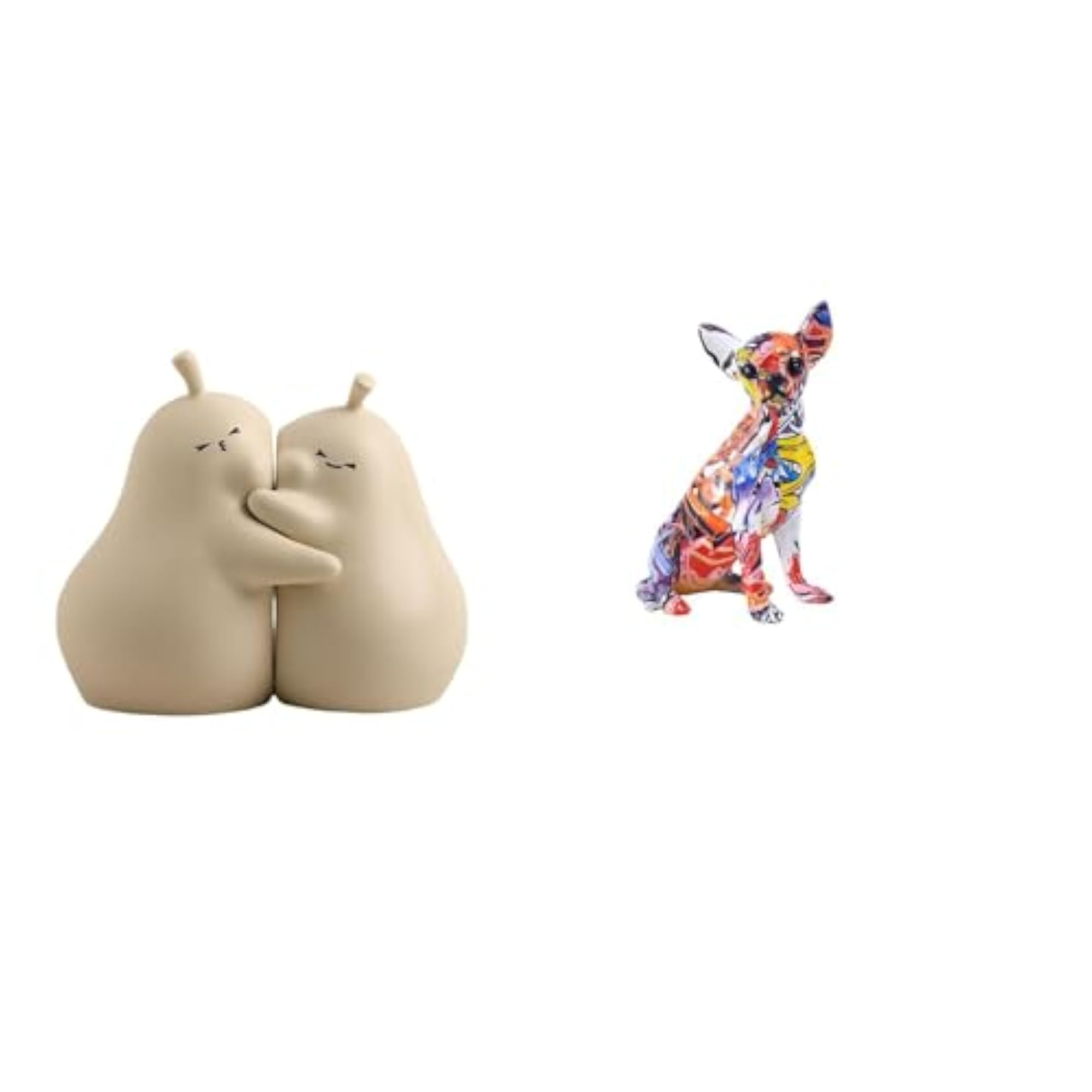 Hugging Pear Ceramic Book Stand Bookend Ornament