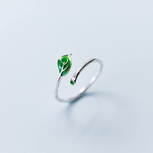 Bague feuilles vertes ajustable : le bijou mode sans souci de taille