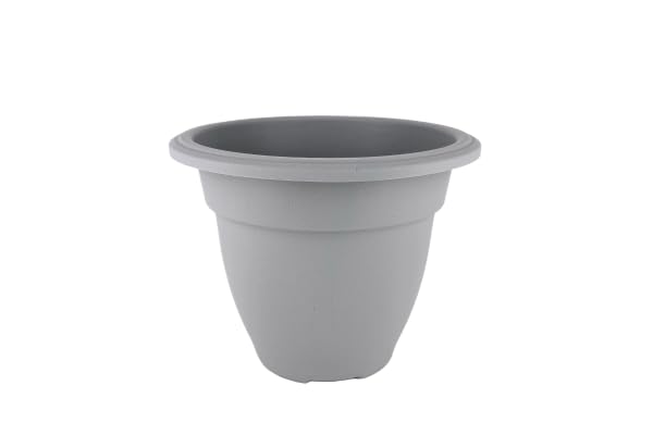 Foglish Home & Garden Round Bell Shaped Planter Plant Flower Pot (Grey, 20cm)