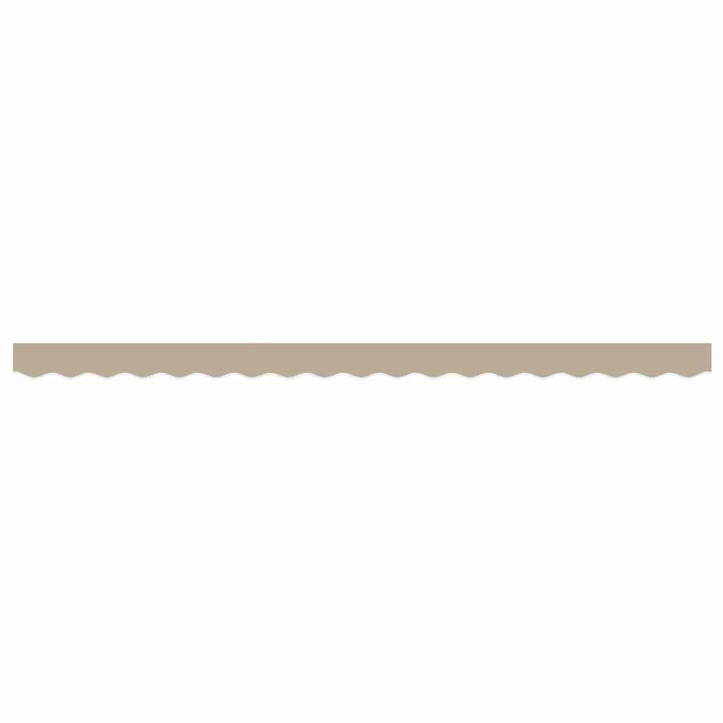 vidaXL Valance de toldo Beige 380 x 20 cm Lona, Toldo de Lona Moderno, Sombra Exterior Duradera, protección Solar y Canopy Estiloso para reuniones Familiares