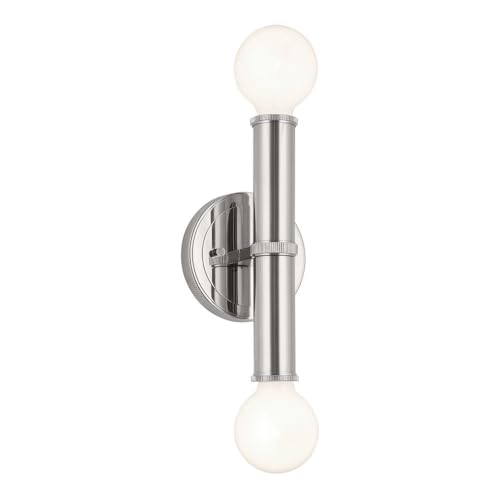 Image of Kichler Torche 9.75 inch 2 Light Wall Sconce in Polished Nickel