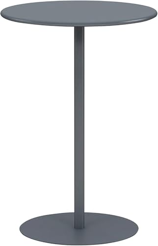 Table d'appoint élégante ronde en métal vert au design moderne