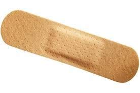 First Aid Dressing Fabric (Pack of 100) Strong Adhesion Flexible Adhesive Band Aid(19 mm X 70 mm size)