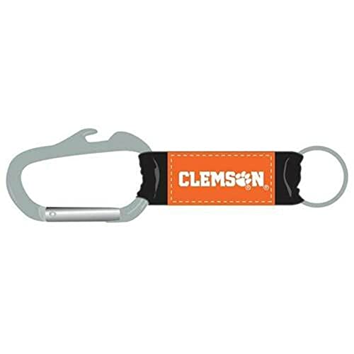 Pro Specialties Group Clemson Tigers Keychain Carabiner, CLC College Football/Basketball NCAA Gifts and Merchandise