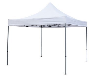 Tonnelle pliante 2x2 m avec 4 toiles latérales pavillon de jardin acier blanc