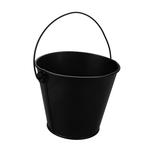 DOITOOL Cubo De Aceite para Barbacoa Reutilizable De Hojalata Negro 8x10,5x12 Cm para Recogida De Grasa En Parrillas Exterior y Cocina Al Aire Libre