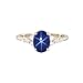 1.5ct Oval Cut Linde Star Sapphire Engagement Rings for Women Blue Star Sapphire Engagement Rings for Women 10K 14K 18K White Yellow Rose Gold Blue Star Sapphire Ring