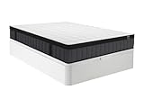 Vente-unique-Conjunto de canapé abatible de 160 x 200 cm Blanco + colchón de muelles ensacados de 7 Zonas y Espuma viscoelástica refrescante de 25 cm de Grosor - TOLCA de YSMÉE