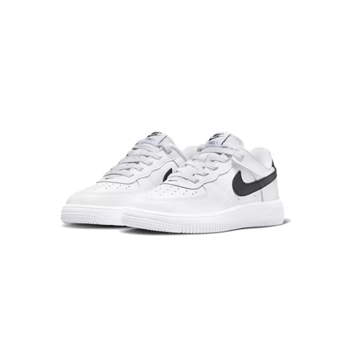 Nike Force 1 Low EasyOn Little Kids' Shoes (FN0237-101, White/Black) Size 13